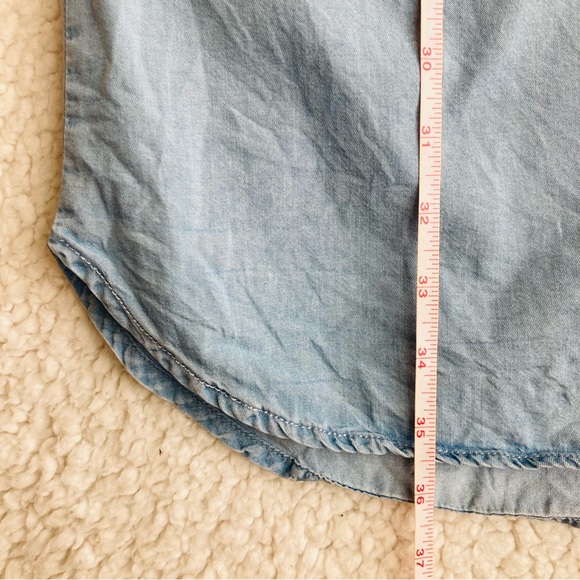Thread & Supply Women's short sleeve chambray button down shirt dress, Sz S - Picture 9 of 17